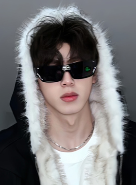 2025新款个性半框欧美潮流太阳镜男凹造型街拍嘻哈防紫外线墨镜女