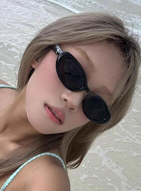 猫眼窄框墨镜女明星同款Bandoneon防晒复古潮太阳眼镜男可配近视