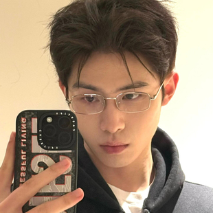 斯文长方形小框眼镜框男装饰纯欲辣妹金属框架潮街拍墨镜可配度数