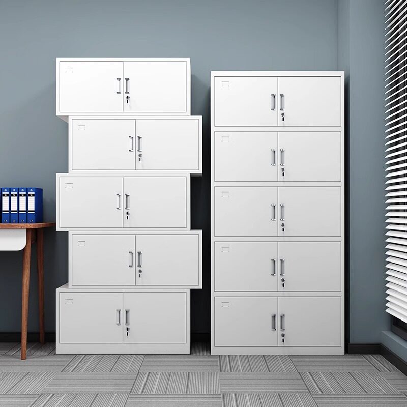 分五节文件柜财务凭证柜钢制通玻资料合同专用档案柜铁皮柜储物柜