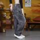 高端雪花牛仔裤 牛仔裤 男士 男款 潮牌垂感宽松阔腿裤 织己小钱风男装