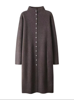 某之某禾！重磅牛货加厚加密女款半高领长款大衣 一件过冬