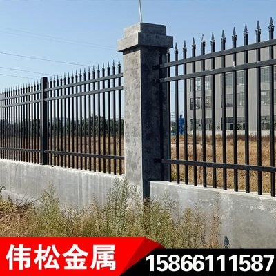 热镀锌钢护栏农村庭院围栏小区花园防护栏杆厂区围墙栅栏铁艺围栏