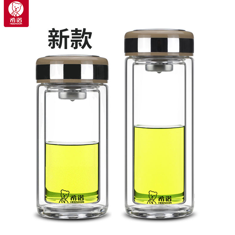 双层玻璃水杯加厚便携迷你200ml茶杯随手杯小容量小号水杯子