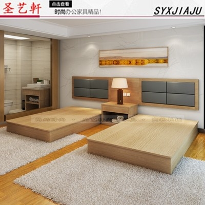 2宾馆床公寓家具标间单人床大组合双人全套出租民宿屋快捷酒店