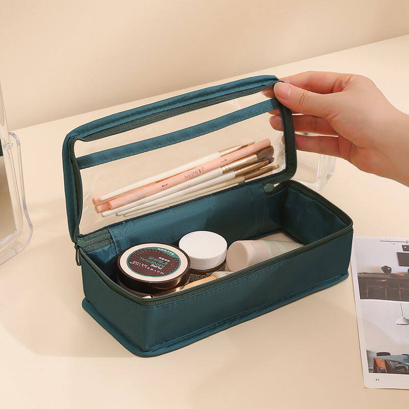 立体透明便携 化妆包女 新款眉笔收纳包 外出旅行手拿包袋