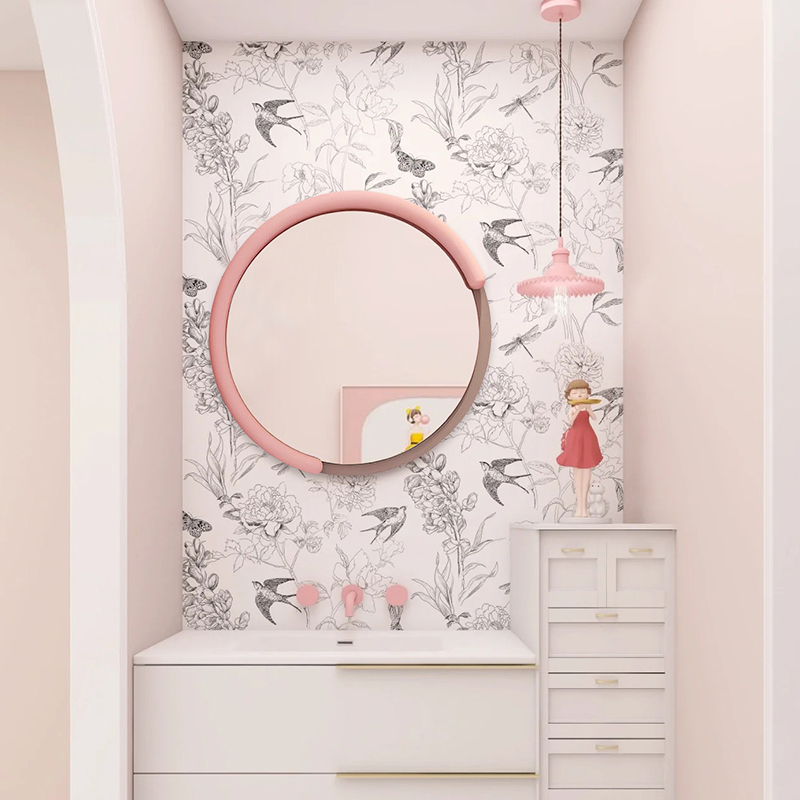 网红ins风卫生间洗手台镜子