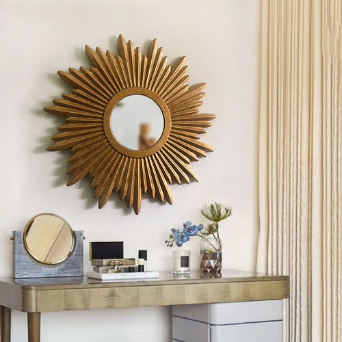 欧式壁挂装饰镜壁饰玄关镜壁炉镜餐厅墙面镜子古典镜定制软装挂镜