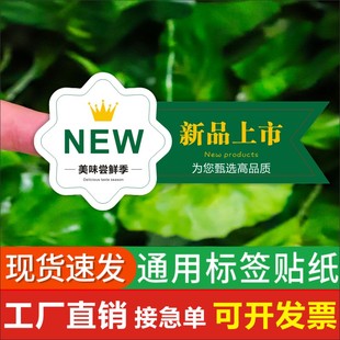 水果店新品推出标签贴纸通用好吃 不干胶优选绿色菠萝莲雾定制F