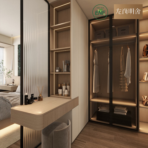 左尚明舍全屋定制卧室隔断衣柜