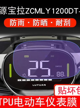 适用于绿源宝拉ZCM电动车仪表膜LY1200DT-17液晶显示屏幕保护贴膜