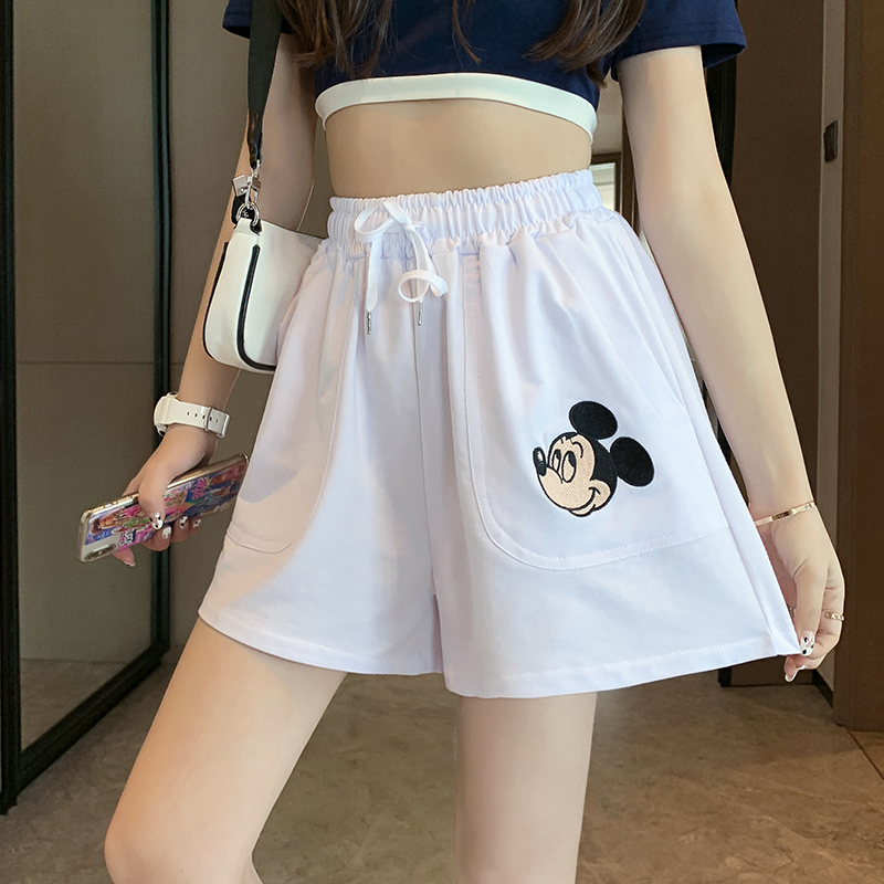 Summer style leisure student sports shorts middle pants running loose Capris women's class