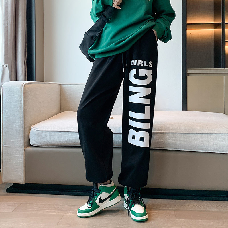 女类K2081-P35街舞高腰束脚宽松欧美辣妹风jazz跳舞hiphop运动裤,女装休闲裤,电商B245A