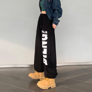 街舞高街束脚宽松欧美辣妹风jazz跳舞hiphop运动裤子K2081P35女类图片