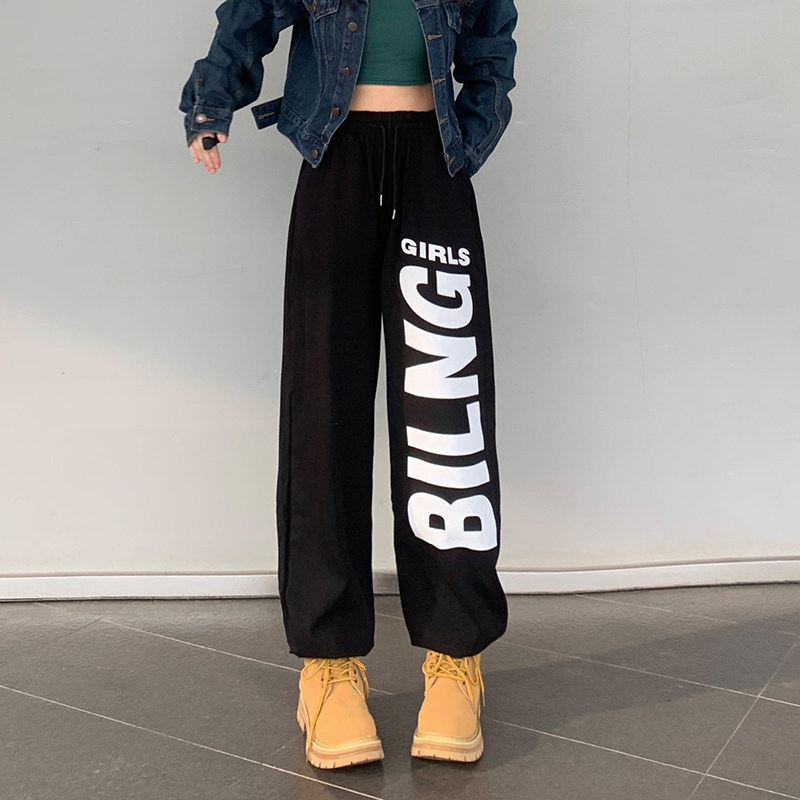 高街束脚宽松欧美辣妹风jazz跳舞hiphop运动街舞裤子K2081P35女类,女装休闲裤,电商B245A