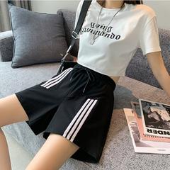 Trendy neutral style leisure student loose sports pants running shorts Capris