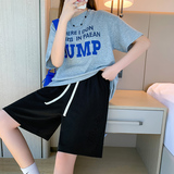 2023夏冰丝短裤宽松高腰休闲中裤阔腿运动五分裤子K3076-P30女类，女装休闲裤，电商B245A