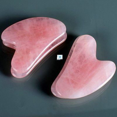 Pink Crystal Stone Jade Roller Set Face Lift Massage Roller