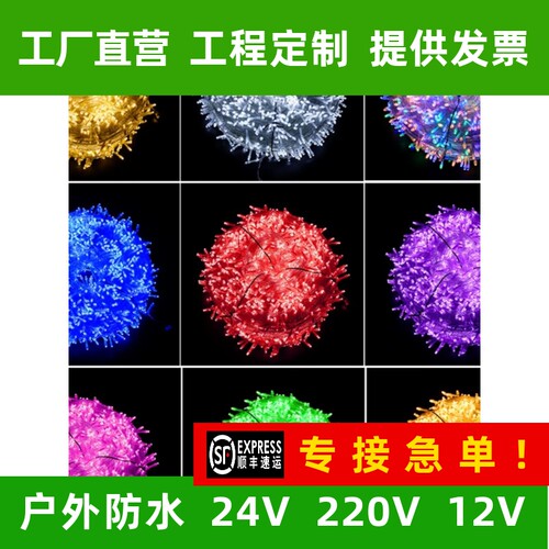 led彩灯串灯闪灯星星灯户外亮化防水工程灯网红室内庭院装饰树灯