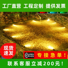 太阳能户外射灯庭院假山景观灯水池氛围灯水下LED彩灯鱼池水底灯
