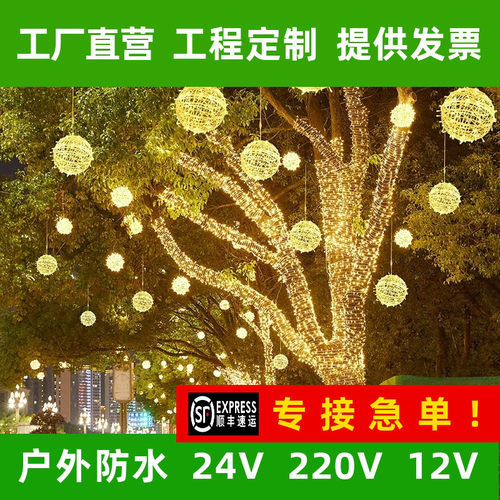 LED彩灯闪灯串灯满天星户外景观挂树球形灯藤球灯亮化装饰灯挂灯