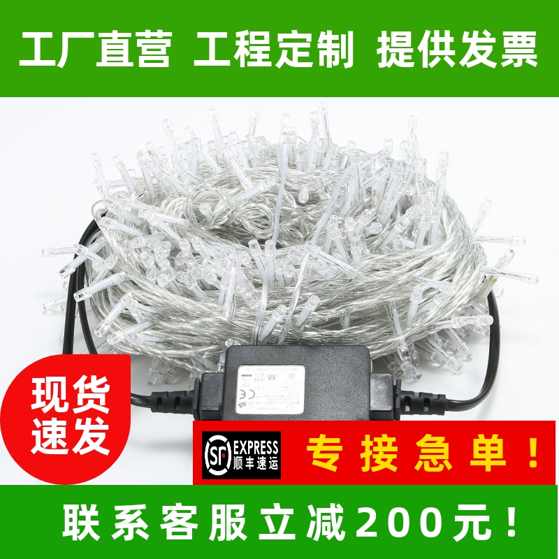 led小彩灯闪灯串灯满天星24V低压户外防水挂树上亮化装饰星星灯串