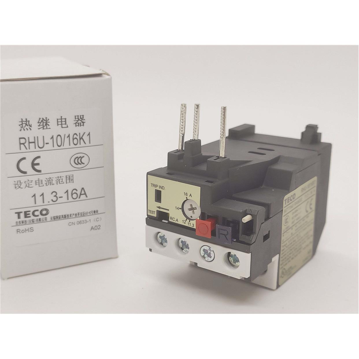 正品TECO台安RHU-10K过载热保护继电器1.4-2A 4.5-6.3A,5.5-7.5A