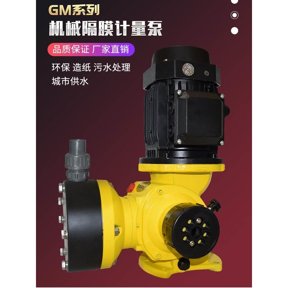 GM电动机械隔膜式计量泵 耐腐蚀酸碱加药化工泵 污水处理PAC PAM