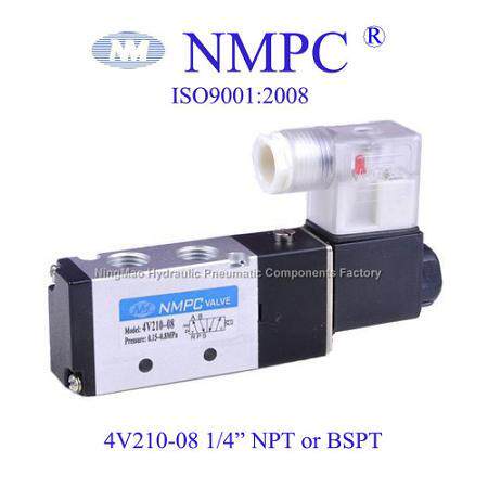 宁茂气动(NMPC)二位五通电磁阀4V210-08 DC24V/AC220V