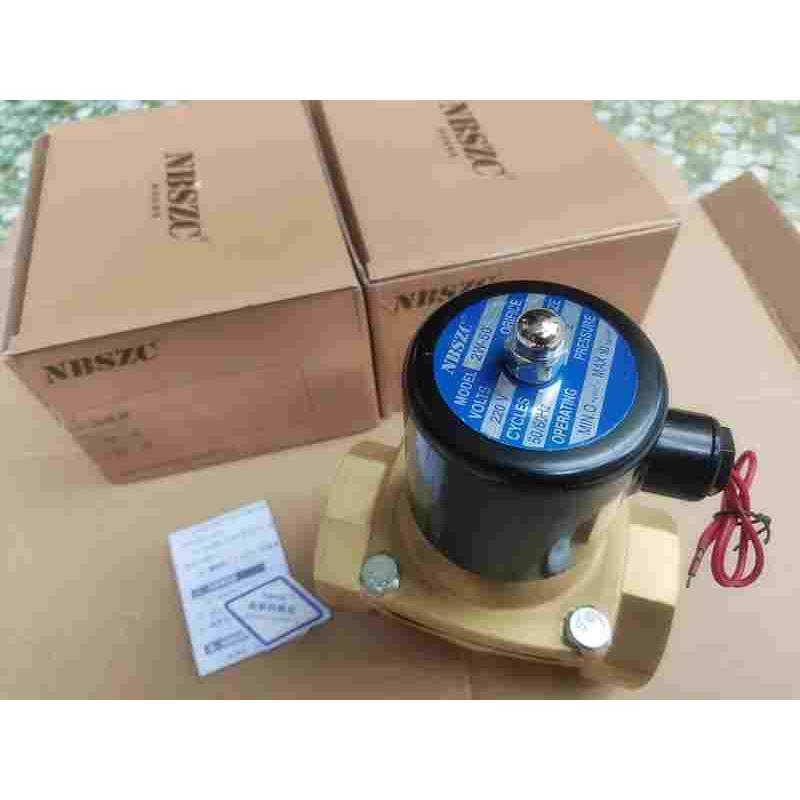 正品神州NBSZC电磁阀2W-50二位二通2W-500-50常闭气阀AC220V DC24