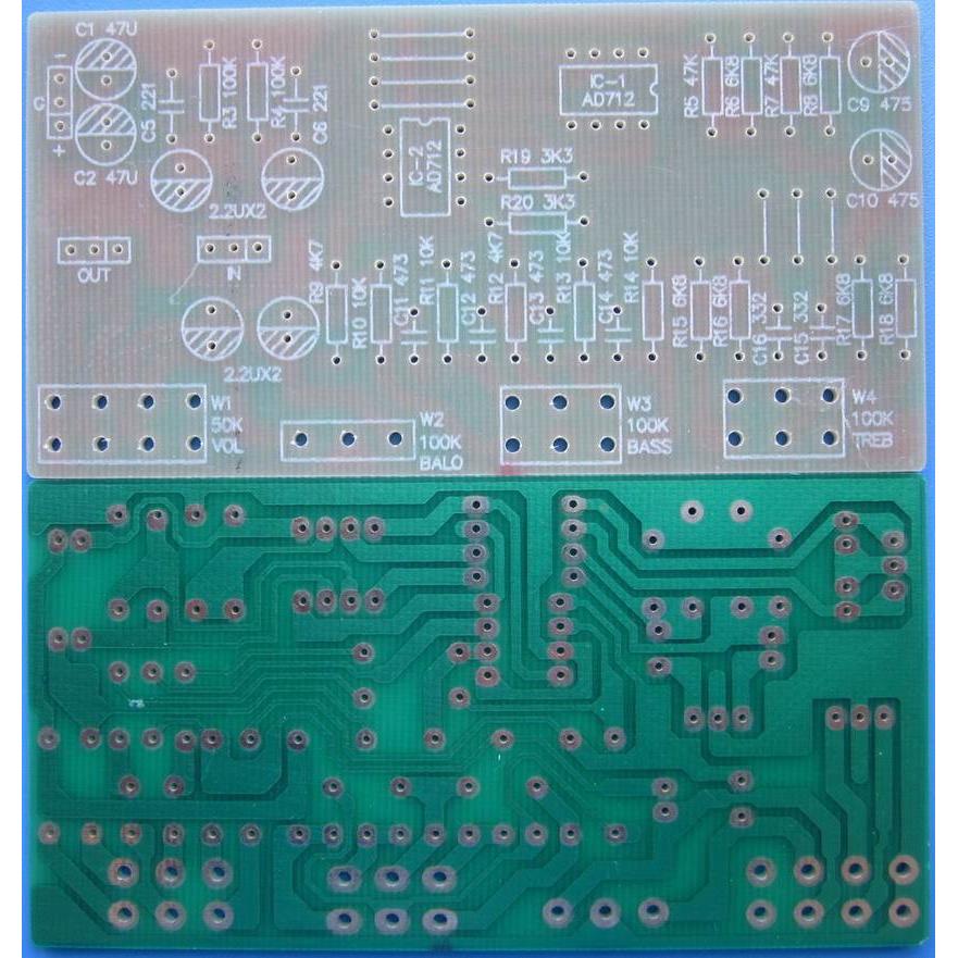 双运放 音调板NE5532音调板 可用AD712/AD827/2604等双运放(空板)