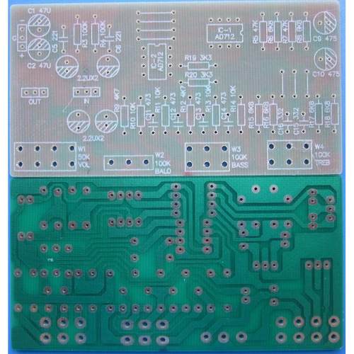 双运放 音调板NE5532音调板 可用AD712/AD827/2604等双运放(空板)