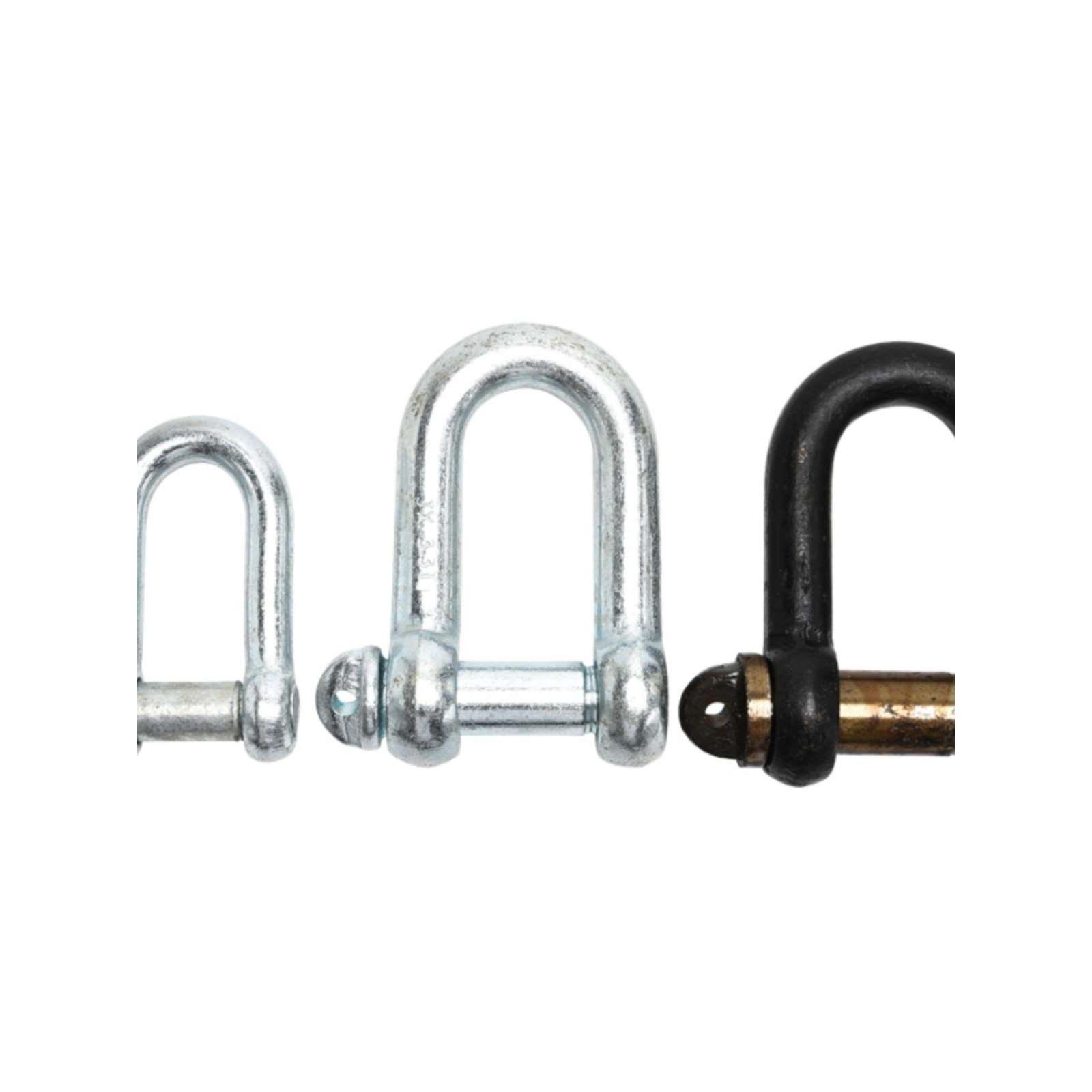 国标镀锌普通卸扣 重型U型 镀锌 黑色 陆用 高强M8-M65