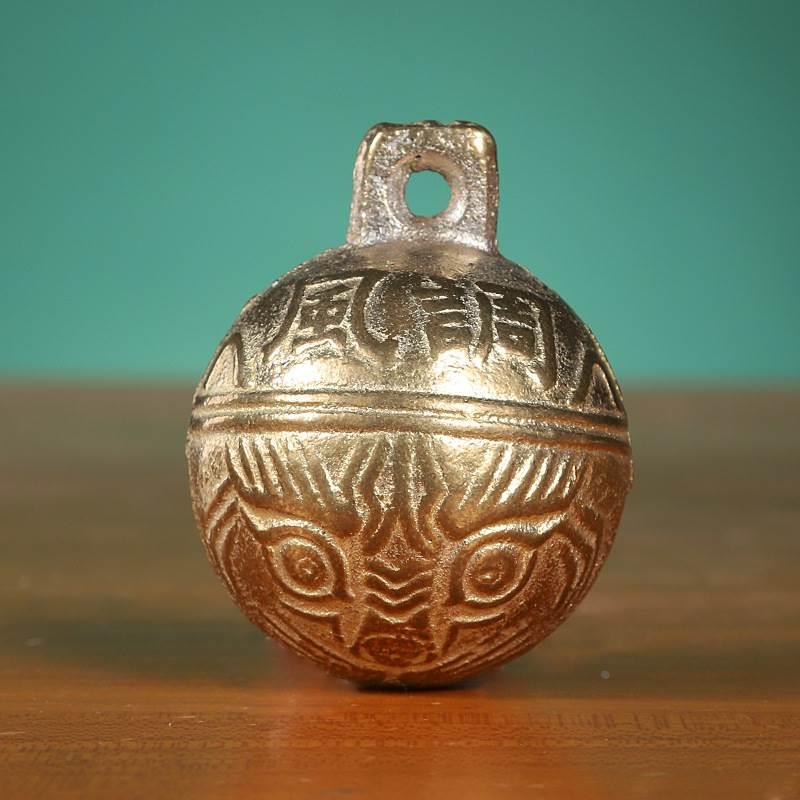 铜铃铛黄铜狮子头铃铛挂件牛头铃麒麟铃大音量铃铛牛羊狗铃铛超响