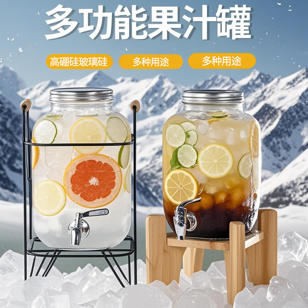 自助饮料桶网红调酒桶玻璃水果茶桶啤酒桶果汁桶可乐桶容器带龙头