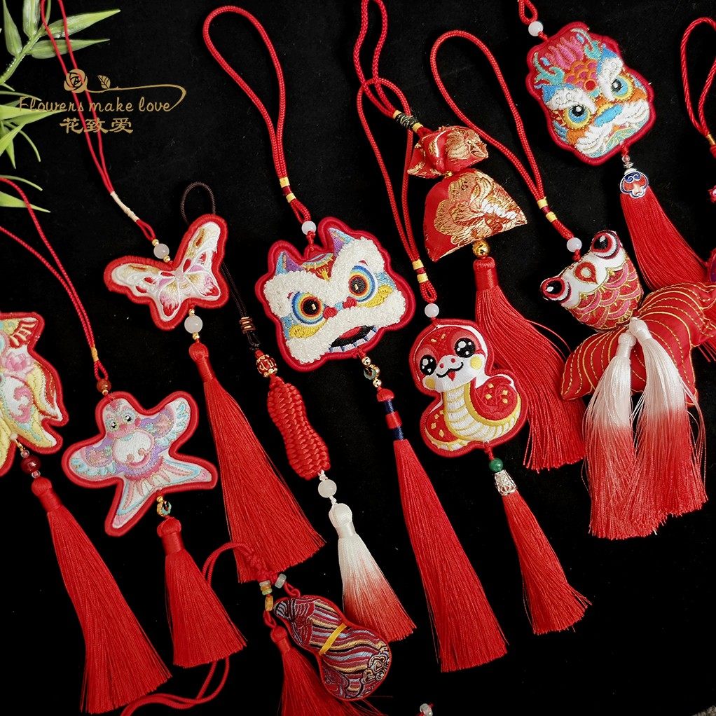 红色系香包列挂件汉服挂件 新年喜庆挂饰花艺手工diy材料花艺配饰,节庆用品/礼品,挂饰/生肖挂饰,淘宝优惠券,粉丝福利购,淘宝优惠卷
