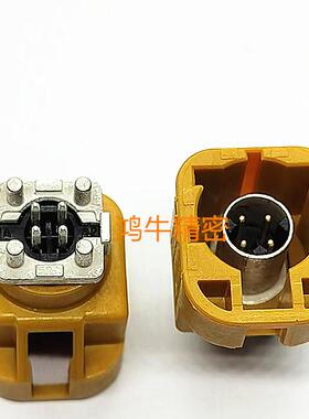 1-2304935-4 TE 汽车GPS导航HSD4 公头立式 FAKRA插座板 LVDS四轴