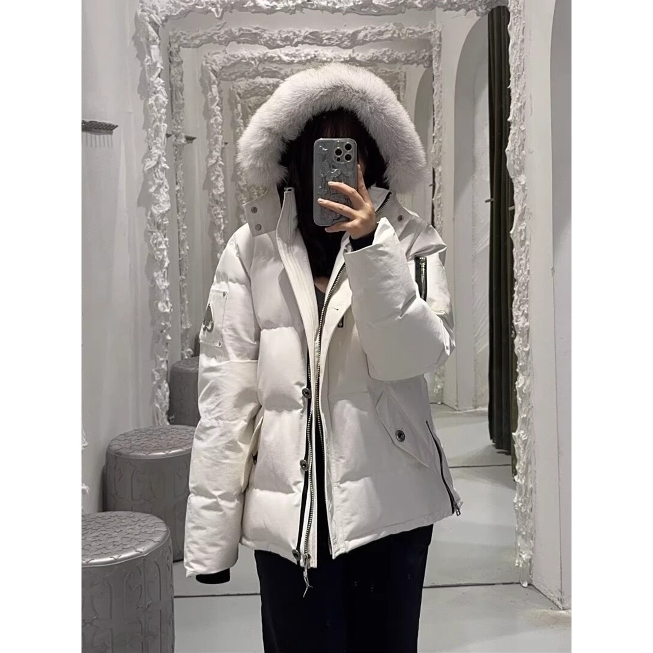 MooseKnuckles/剪刀3Q徽标贴布