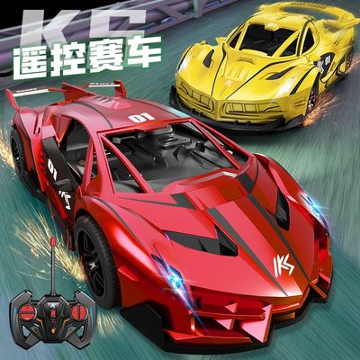 漫娃潼儿童遥控车玩具rc电动高速马达漂移赛车警车越野汽车男孩