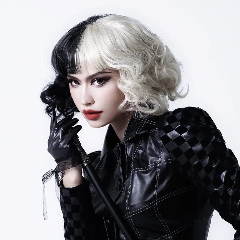 亚马逊热销黑白魔女库伊拉COS女