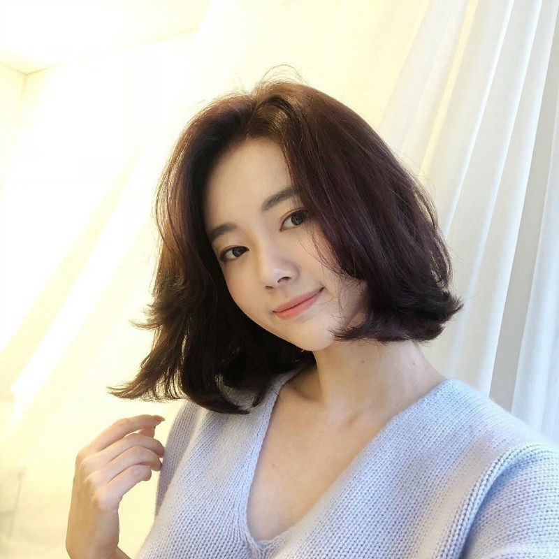 假发女短中分刘海bobo头韩式内扣