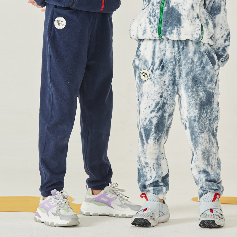 UzMz防泼水松紧腰运动摇粒绒长裤