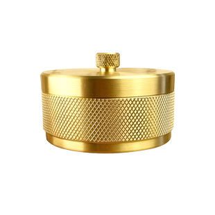 纯黄铜防飞灰带盖烟灰缸家用客厅车载茶桌老板办公桌高端铜制灰缸