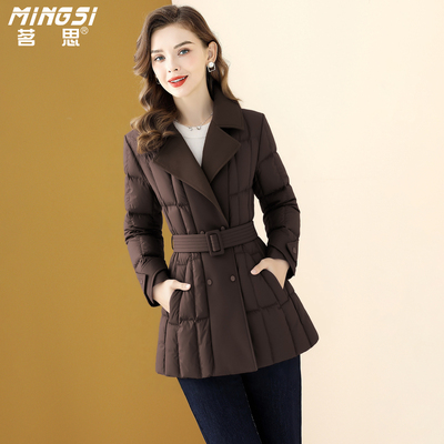 小个子中长款鹅绒轻薄羽绒服女