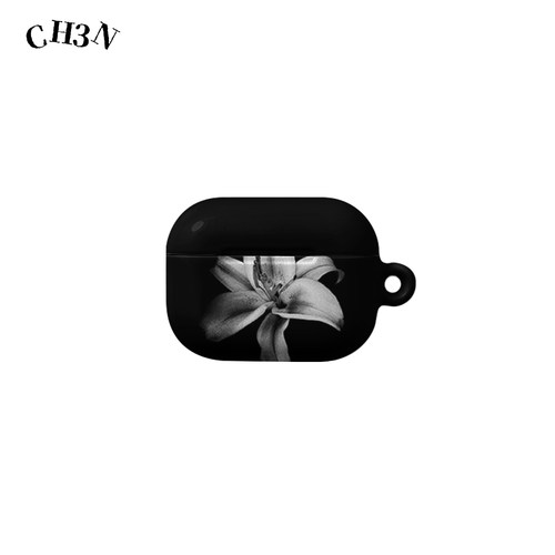 CH3N·黑白百合适用于Airpodspro3保护套Airpods4降噪版耳机壳1/2苹果耳机保护套无线蓝牙耳机套小众耳机盒
