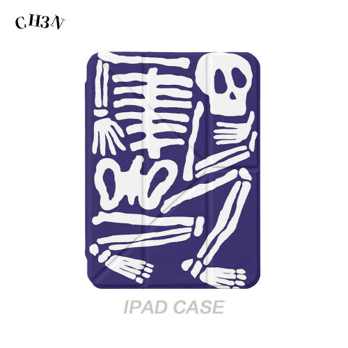 CH3N·蜷缩白骨适用ipad pro2025保护套书本苹果平板Air8/7/6防弯亚克力Y折叠13寸小众mini7/6创意iPad12/11