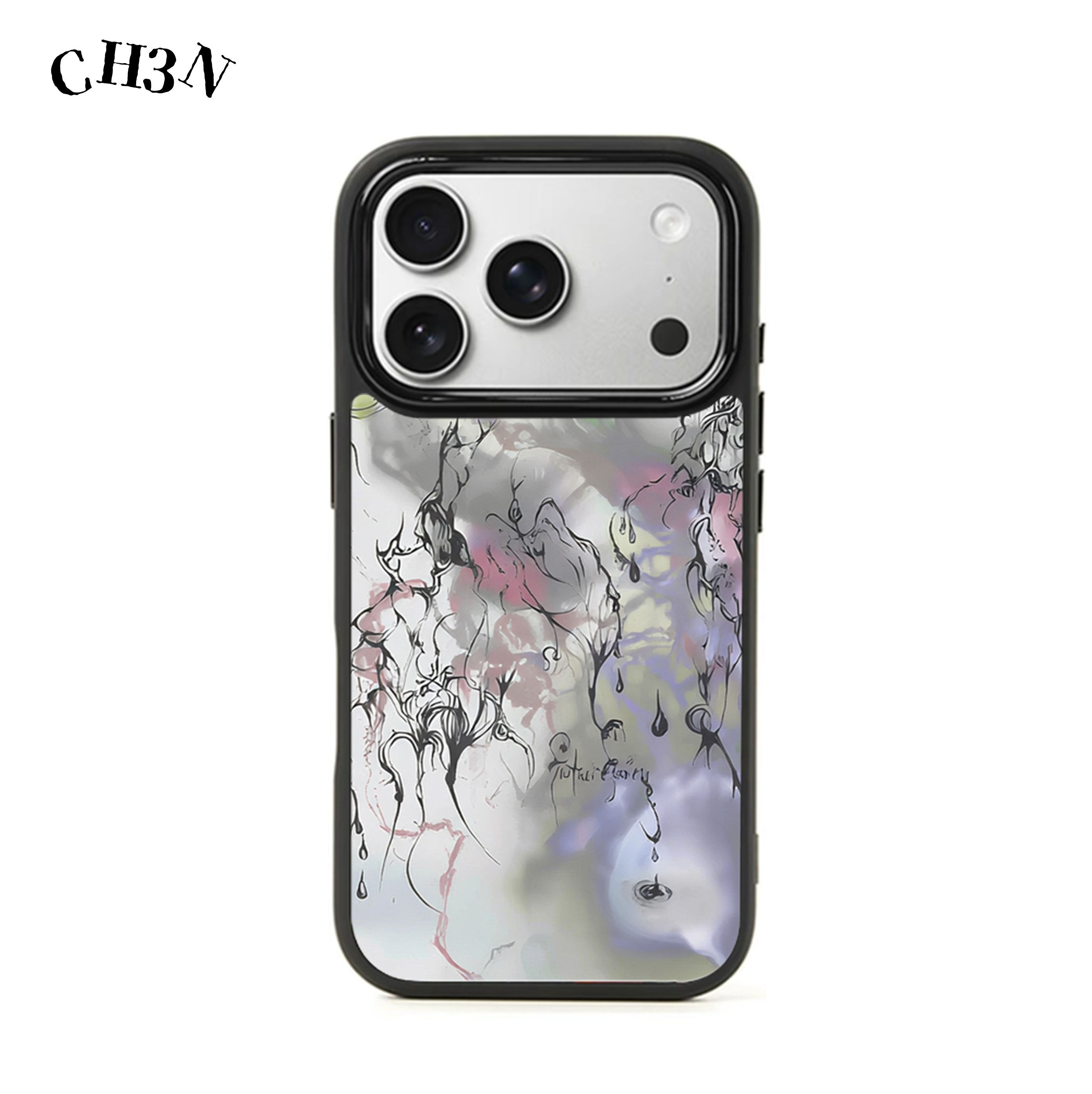 CH3N&middot;幻觉适用iPhone17/16promax神甲手机壳15包按键Y2k酸性艺术感防摔14小众个性13黑框plus苹果手机保护壳