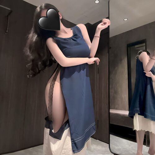 林熙女士性感修身露出任务连衣裙