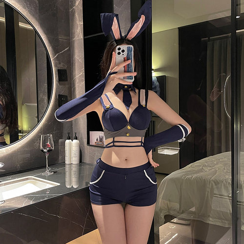 性感可爱甜辣兔女郎制服开裆短裤