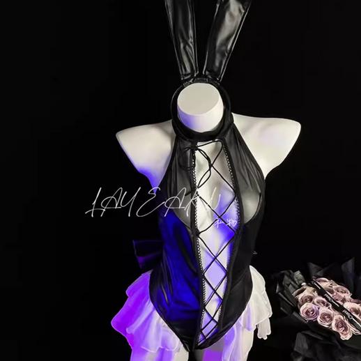 性感可爱紧身绑带兔女郎连体衣